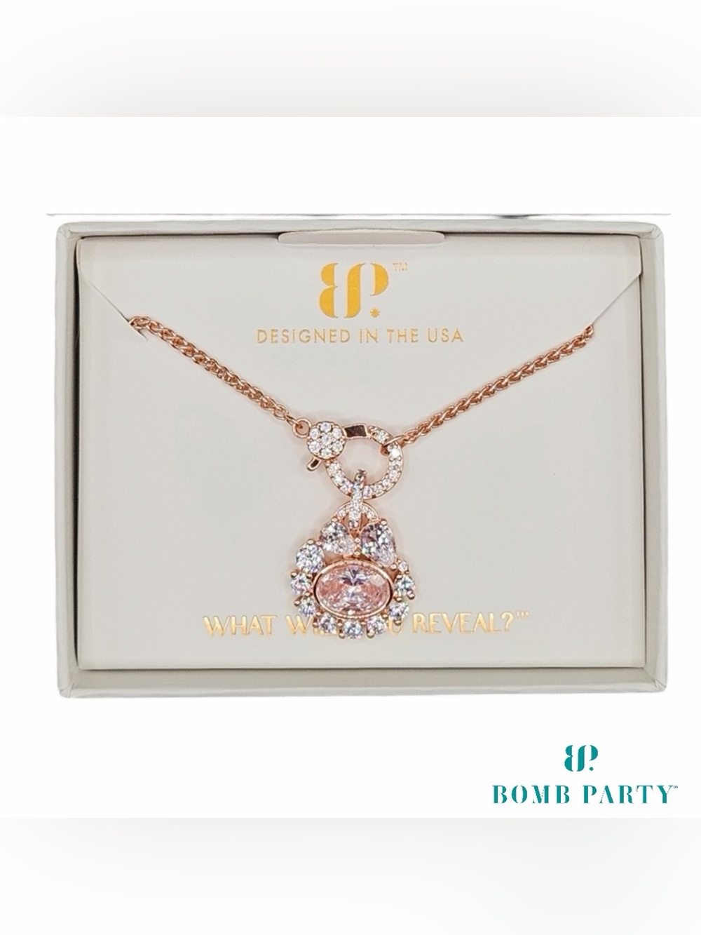 Bomb Party April 2026 The Harlow Necklace in Rose Gold